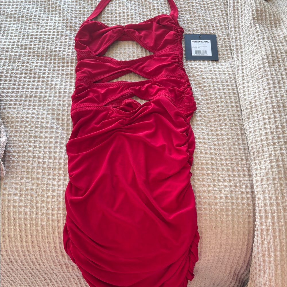 Norma Kamali Vibrant Red Dress